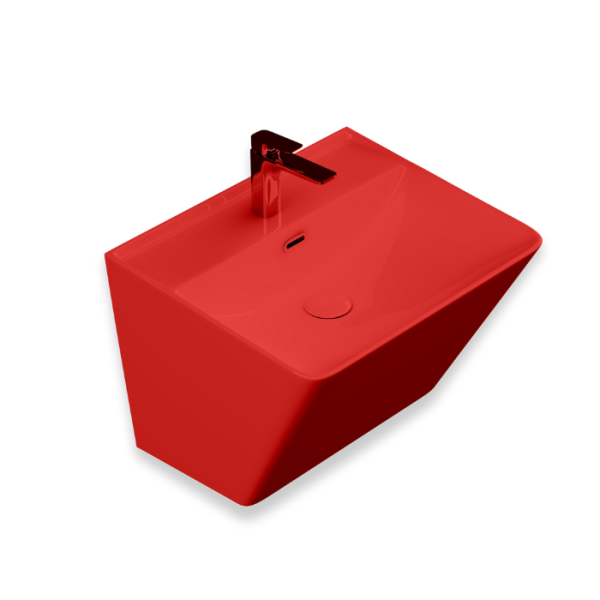 Lavabo Monobloc Rouge Quartz 51X40X35,5Cm