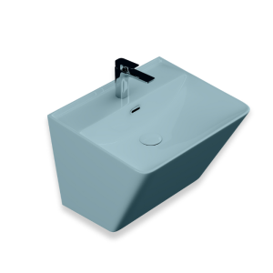 Lavabo Monobloc Bleu Aqua Quartz 51X40X35,5Cm