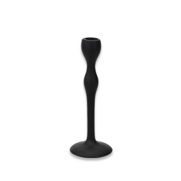 Bougeoir noir 21x8cm