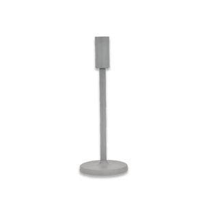 Bougeoir gris 28x10 cm