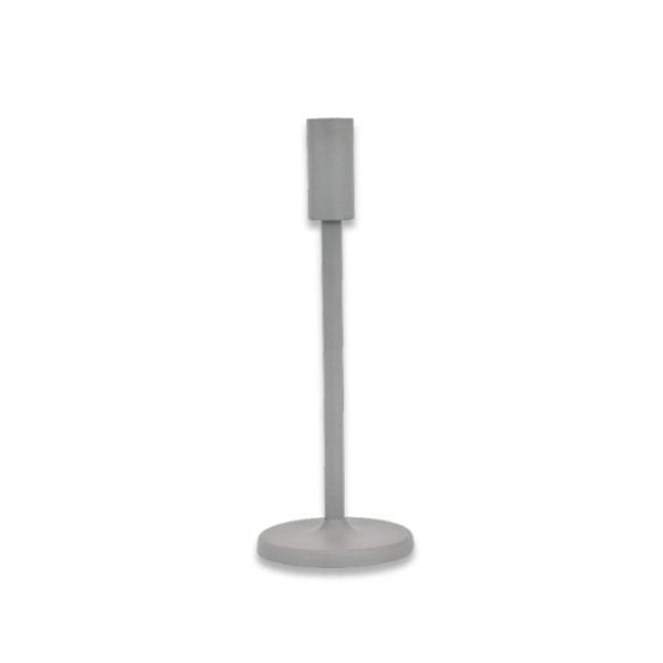 Bougeoir gris 28x10 cm