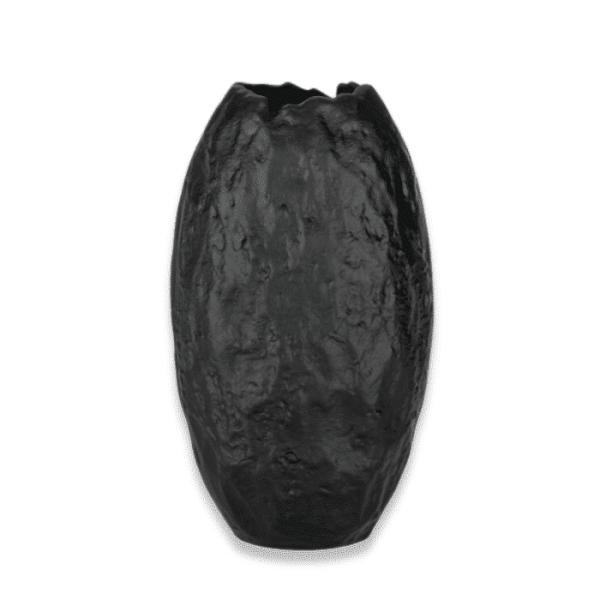 Vase en métal Noir 31x16,5x10 cm