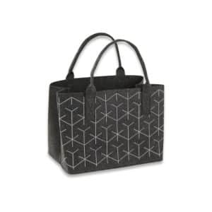 Sac tomisato 40x26x30 cm Noir motif des lignes blanches