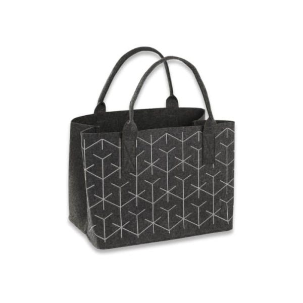 Sac tomisato 40x26x30 cm Noir motif des lignes blanches