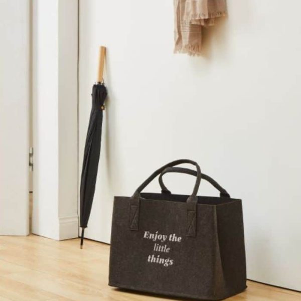 Sac tomisato gris foncé 40x26x30 cm