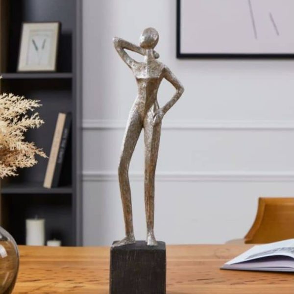 Objet décoratif à poser gris  44x13x8 cm
