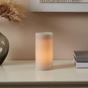 Bougie led beige 7,5x15 cm