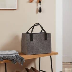Sac tomisato gris clair 40x26x30 cm