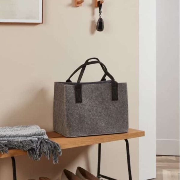 Sac tomisato gris clair 40x26x30 cm