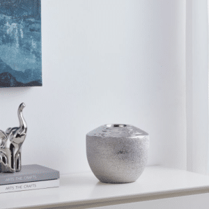 Vase en céramique argent 17x19 cm