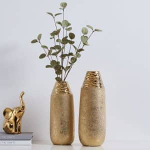 Vase en céramique or 30x11 cm
