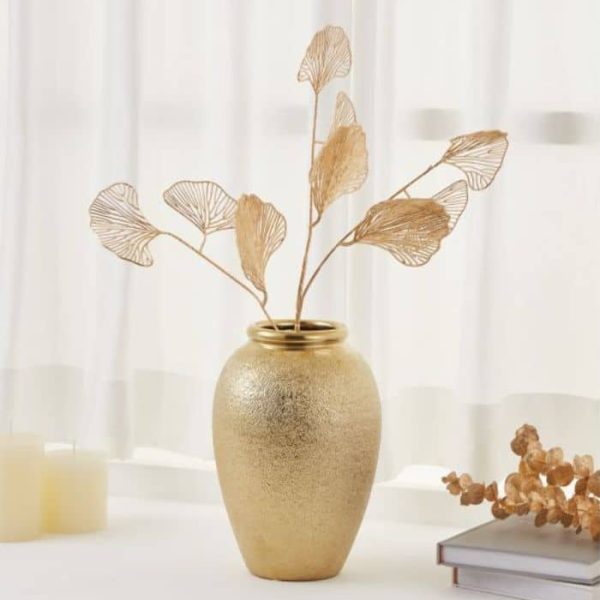 Vase en céramique or 25x16 cm