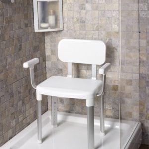 Chaise Avec Accoudoirs Et Hauteurs De Pieds Réglables Blanc