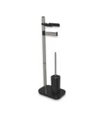 Support Brosse Wc Et Porte-Papier Toilettes Noir