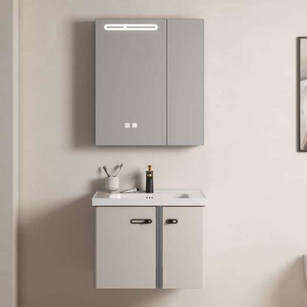 Meuble De Salle De Bain 60 X 47 X 48 Cm En Acier Inoxydable