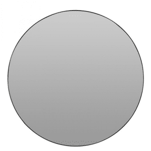 Miroir rond avec cadre en métal noir 75 cm