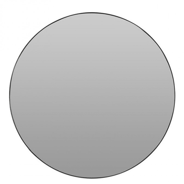 Miroir rond avec cadre en métal noir 75 cm