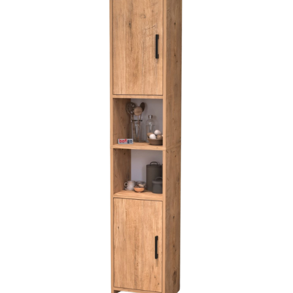Armoire salle de bain avec 2 portes 6 compartiments PIN 180x35x30 cm