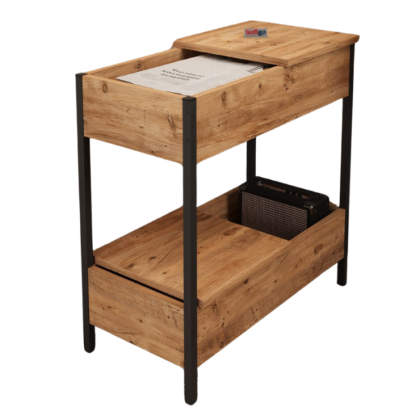 Table d'appoint basse à côté du canapé métal pin 70x70x35 cm