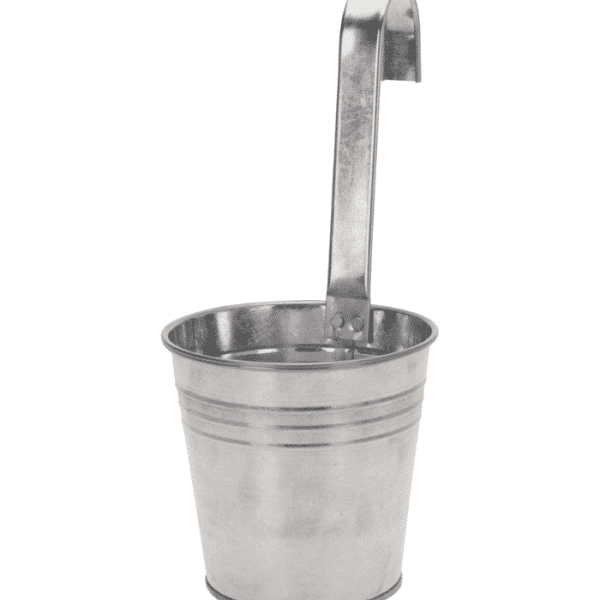 Pot De Fleurs En Zinc A Suspendre 13X28Cm