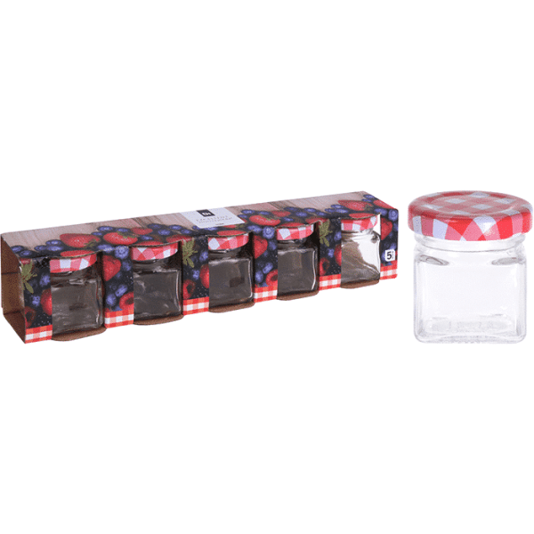 Set De 5 Bocaux En Verre 50Ml