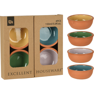 Set De 4 Bols En Terre Cuite 150Ml