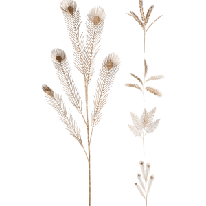 Branche décorative 70cm dorée 4 assortis