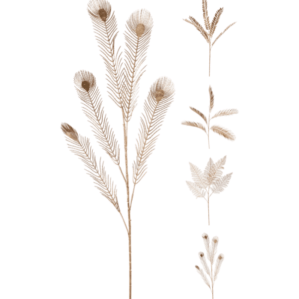 Branche décorative 70cm dorée 4 assortis