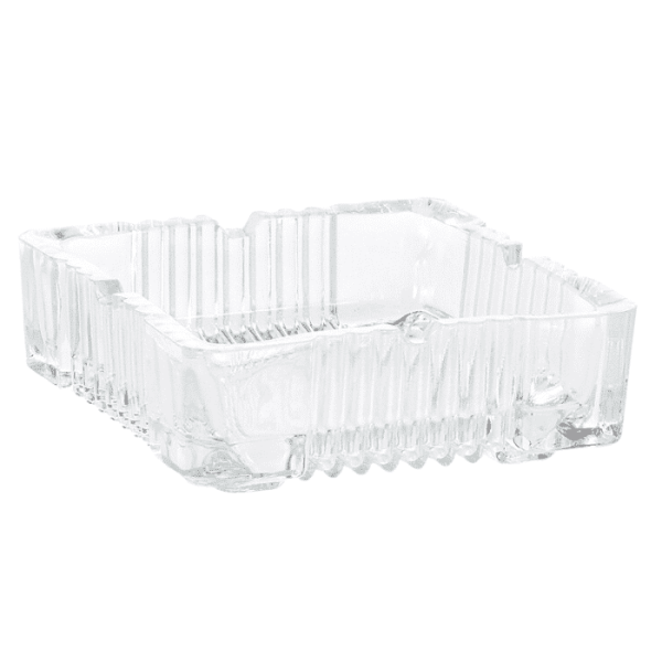 Cendrier en verre 10x10x3,5cm
