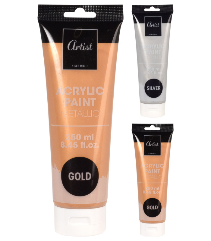 Peinture Acrylique Or Et Argent 250Ml