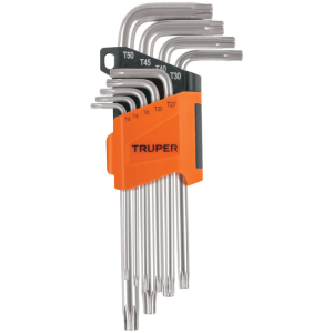 Set de 9 clés torx courte T10 à T50