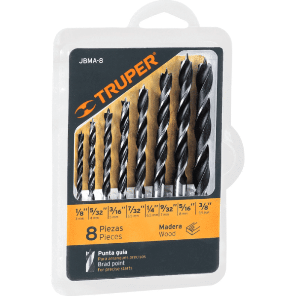 Set de 8 forets à bois