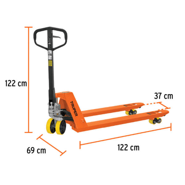 Transpalette avec roues en polyuréthane 2500kg