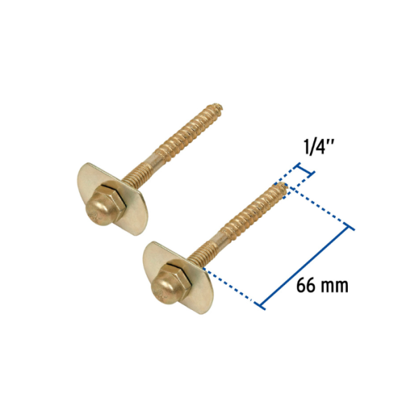 Set De 2 Vis De Montage Des Toilettes 6,4X66 Mm