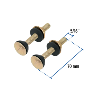 Set De 2 Vis De Montage Des Toilettes 8X70Mm