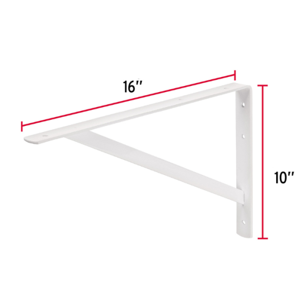 Support D'Étagère Renforce 25,4X40,6 Cm Blanc