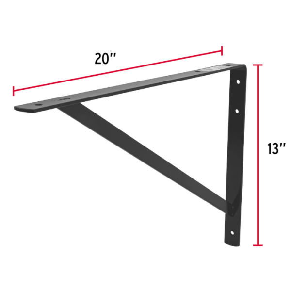 Support D'Étagère Renforce 33X50,8 Cm Noir