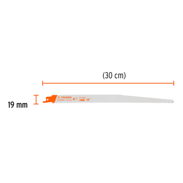 Set de 2 lames scie sabre 300 mm pour le bois