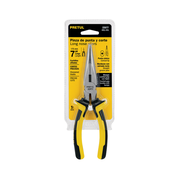 Pince pointue et coupante avec manche comfort 180 mm