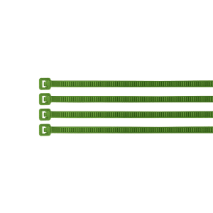 Collier de serrage 100 pièces 100x25 mm vert