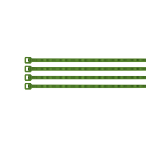 Collier de serrage 50 pieces 150 x 2,5 mm vert