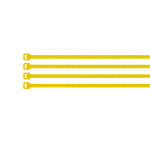 Collier de serrage 50 pieces 150 x 2,5 mm jaune