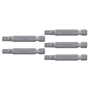 Set de 5 embout hexagonaux 5mm 6,5 x50 mm