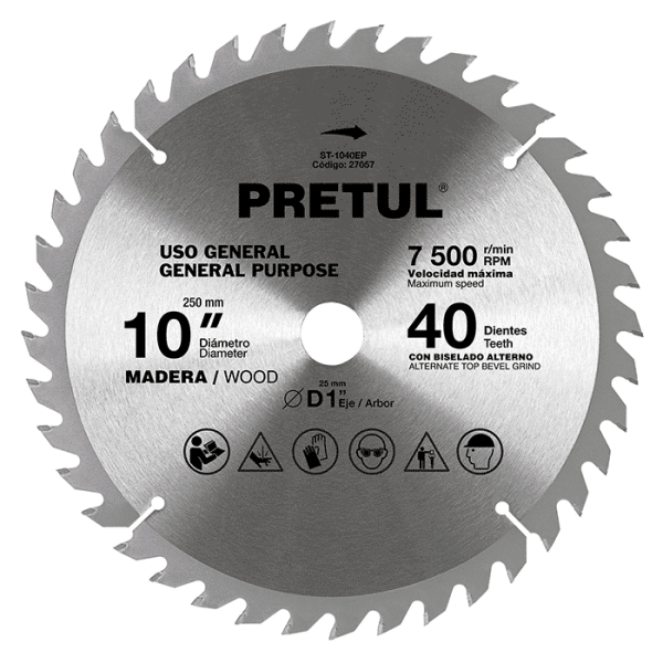 Disque pour bois 250 mm 40 dents