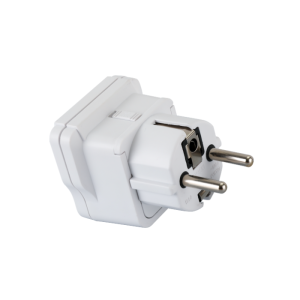 Adaptateur universel 16a 250v/3500w ip20 ignifuge blanc
