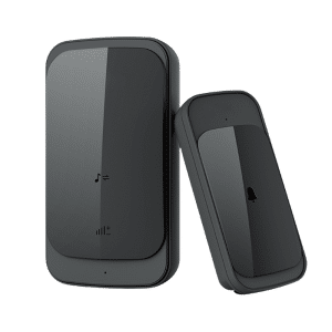 Sonnette sans fil 200 m tactile  IP44 noir