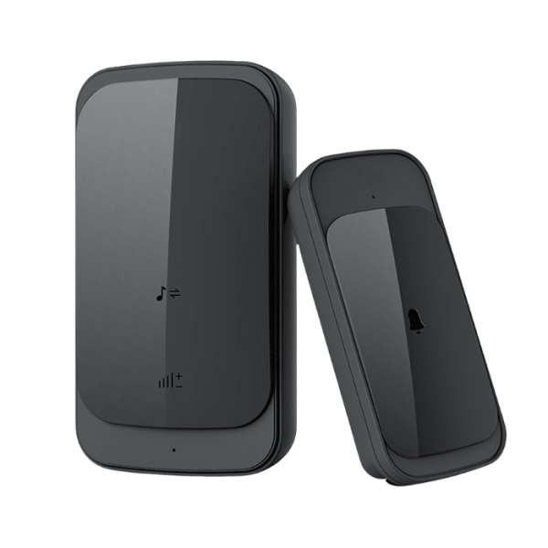 Sonnette sans fil 200 m tactile  IP44 noir