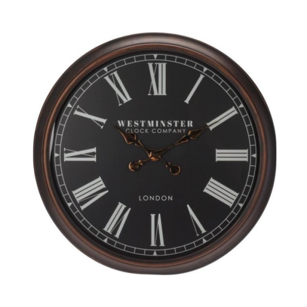 Horloge murale noir 76cm