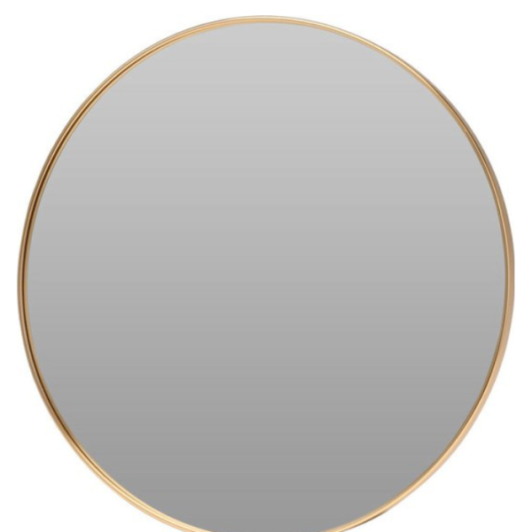 Miroir rond avec cadre doré 40 cm