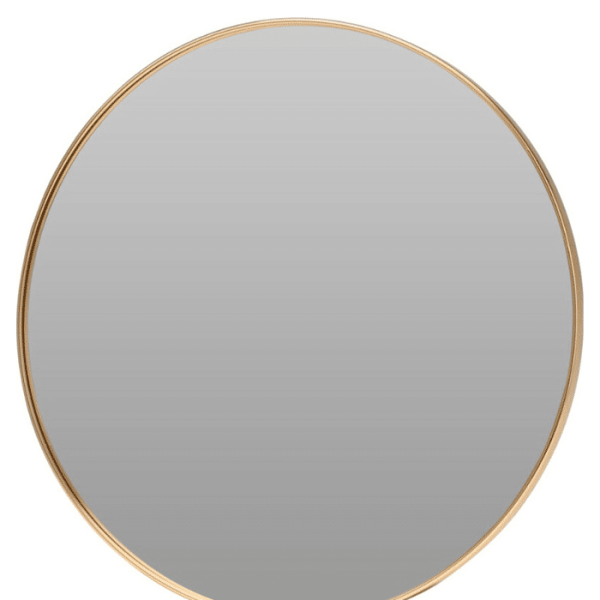 Miroir rond avec  cadre doré 50 cm